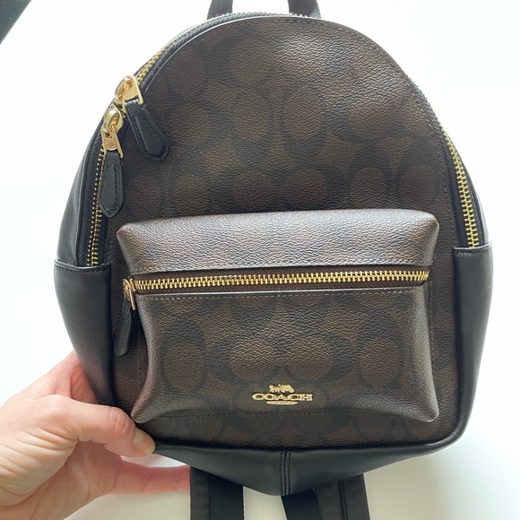 Coach Charlie Mini Backpack in Signature Leather - Picture 2 of 5